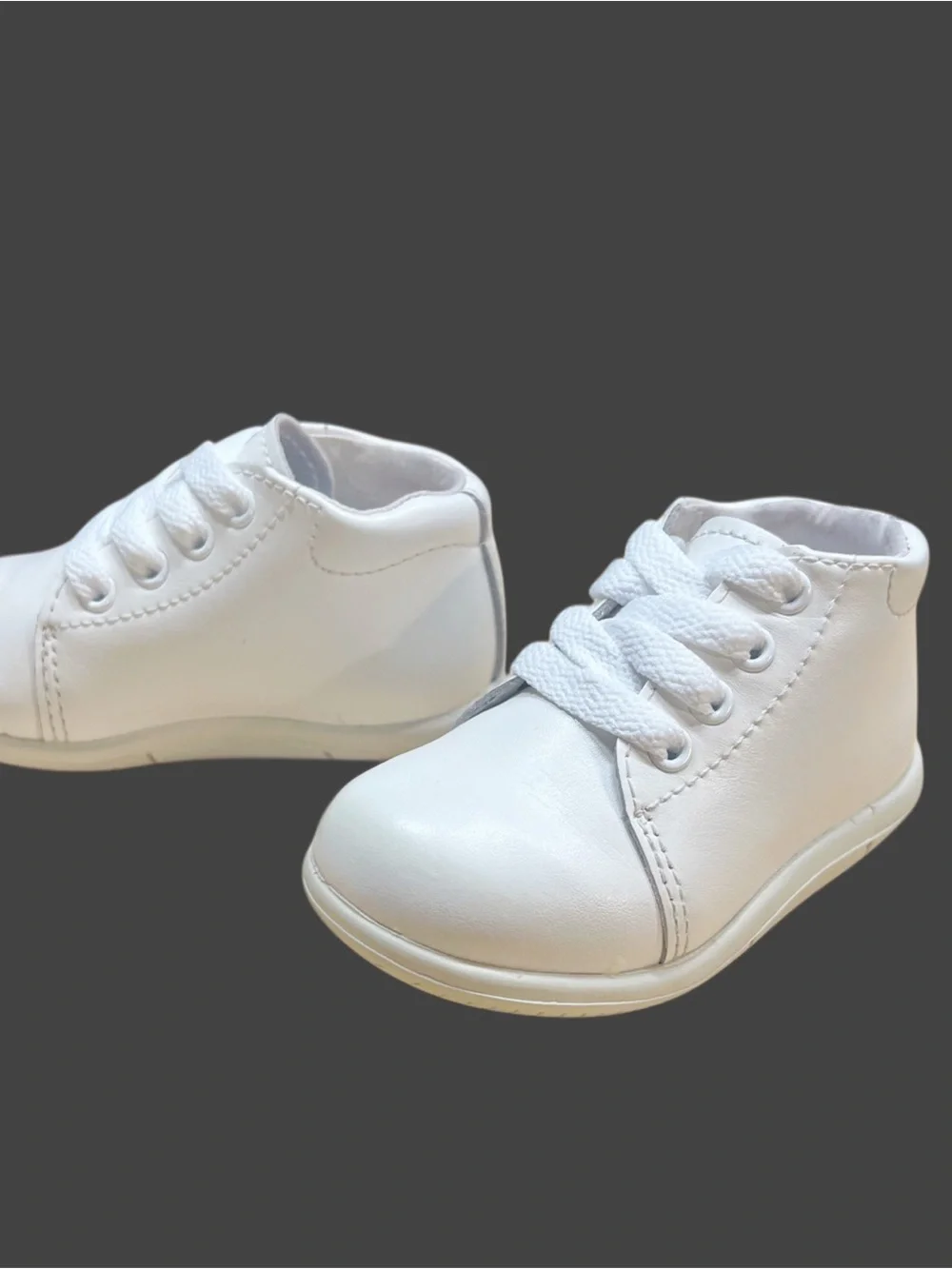 Stride Rite Eliot White Leather Infant Walkers Sz 4